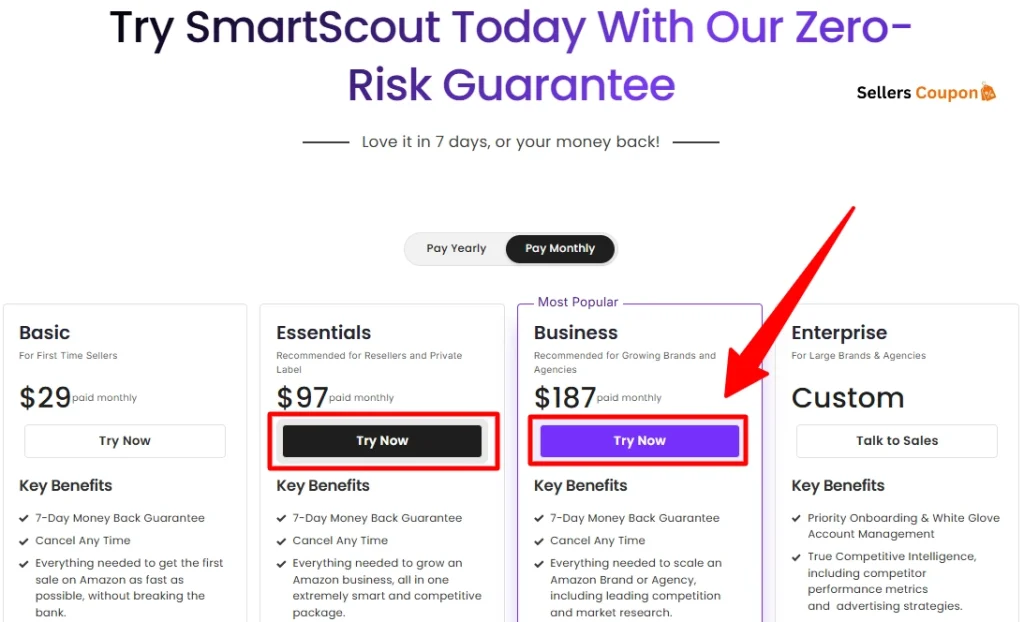 Choose Your SmartScout Plan to Redeem Coupon Code