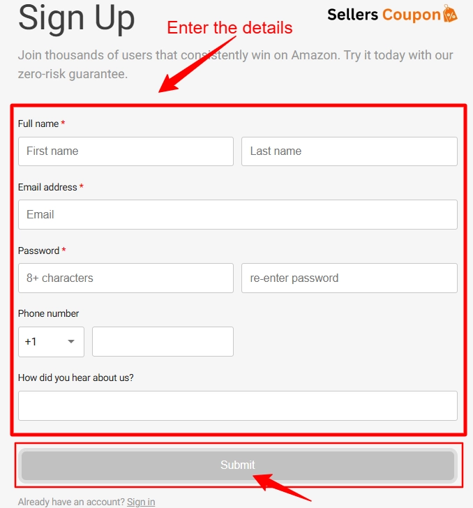 SmartScout Sign-Up
